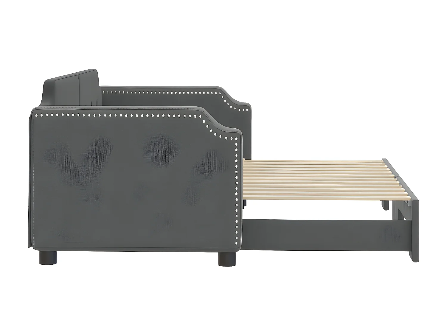 Sofá cama nido tela gris oscuro 80x200 cm