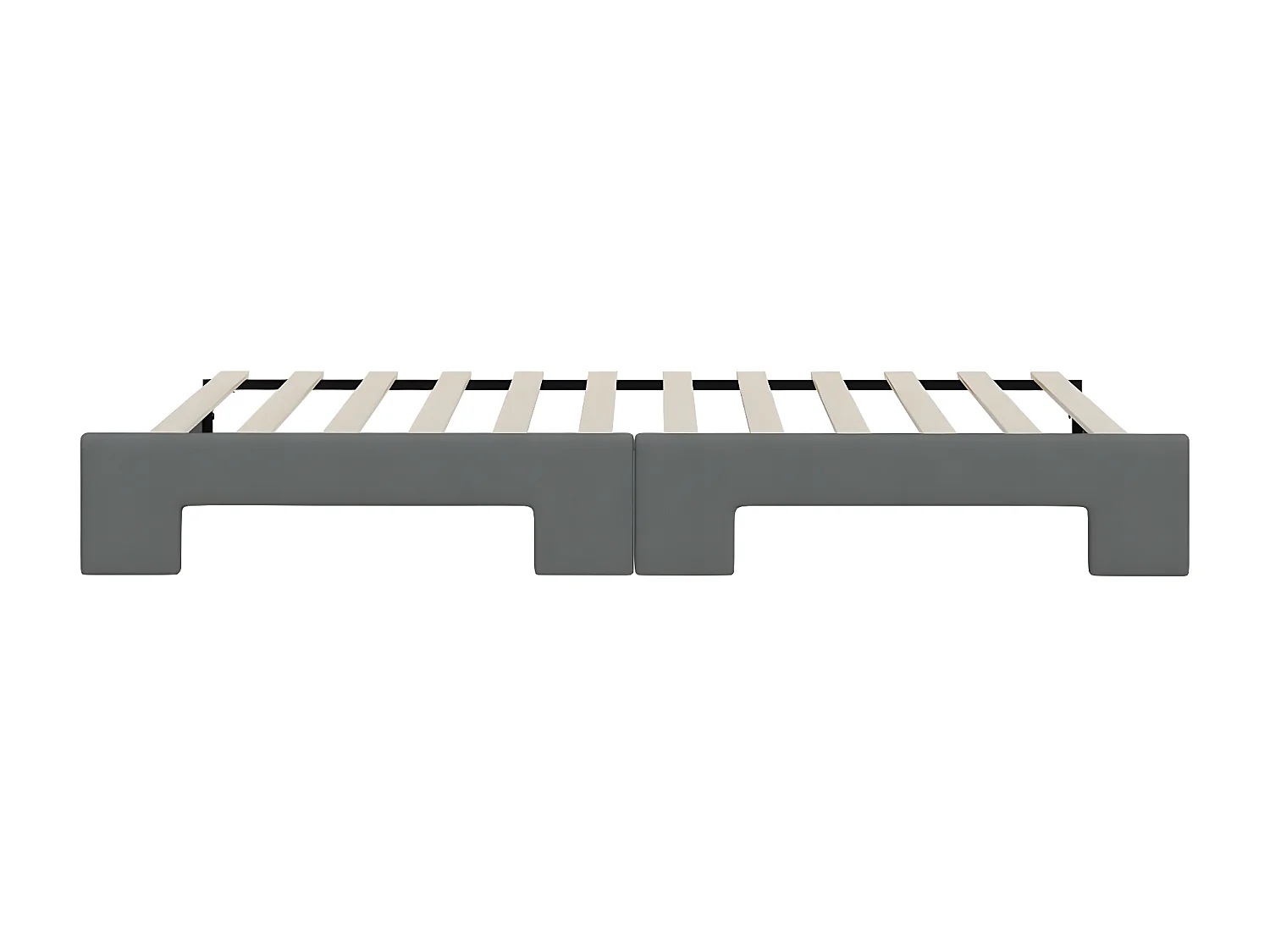 Lit de jour avec lit gigogne gris foncé 80x200 cm tissu