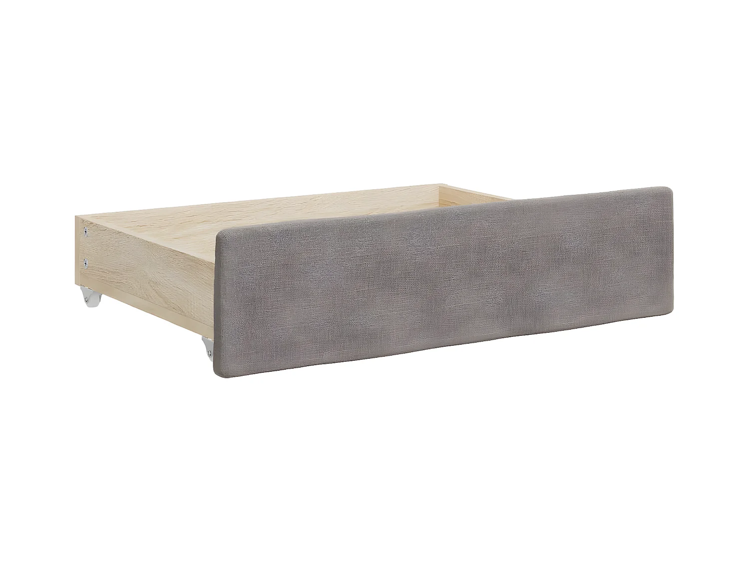 Sofá-cama c/ gavetão/gavetas 100x200cm tecido cinza-acastanhado