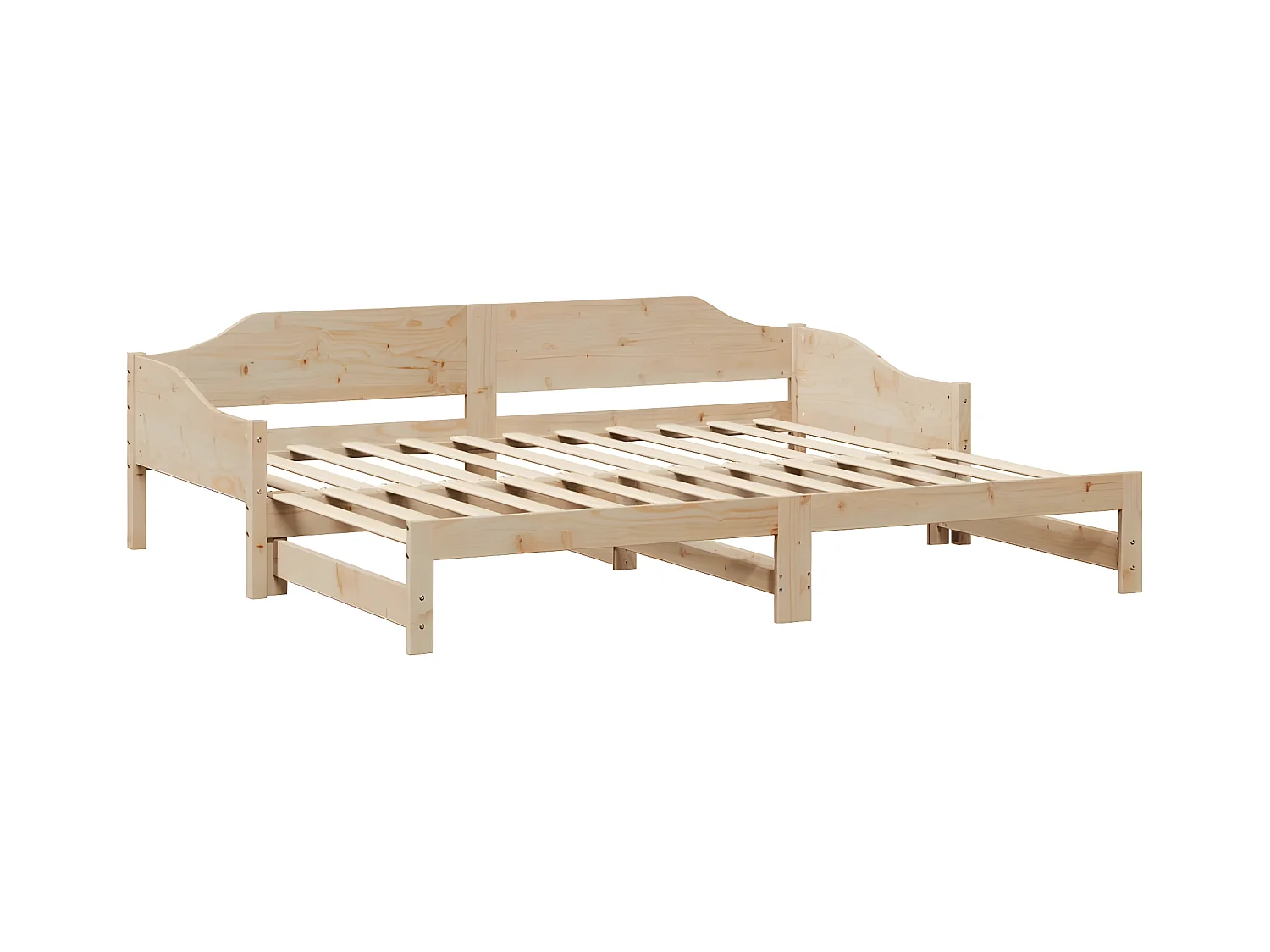 Lit de jour avec lit gigogne 90x190 cm bois de pin massif