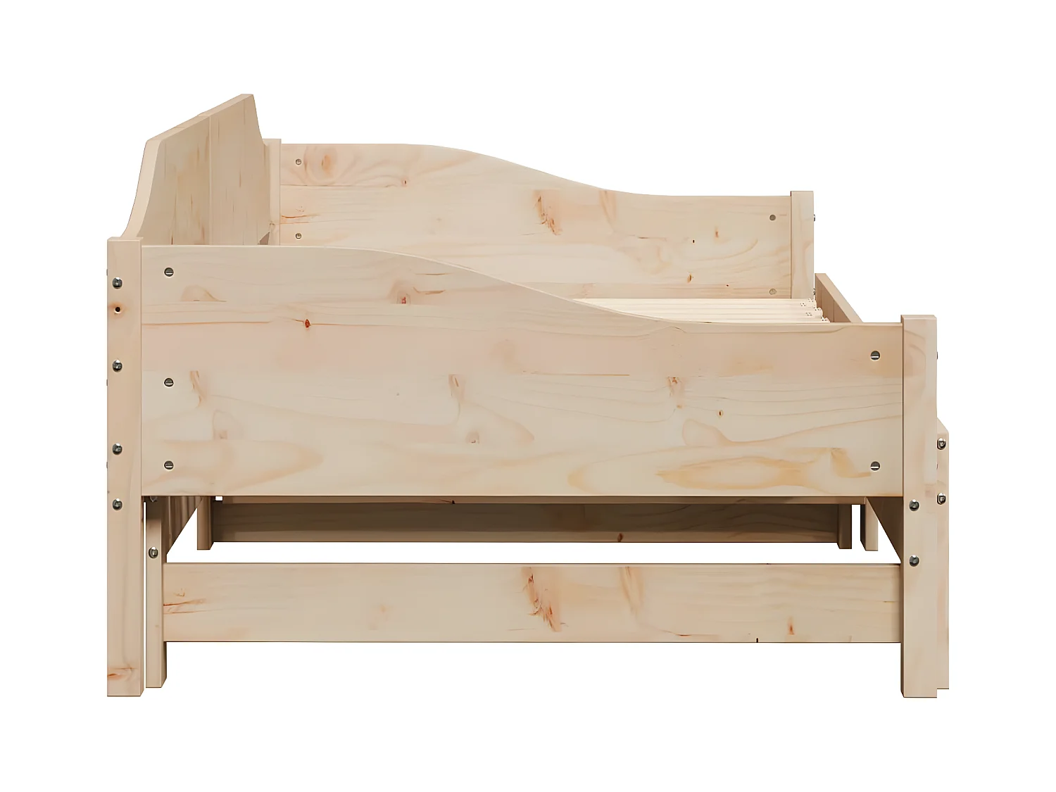 Lit de jour avec lit gigogne 90x190 cm bois de pin massif