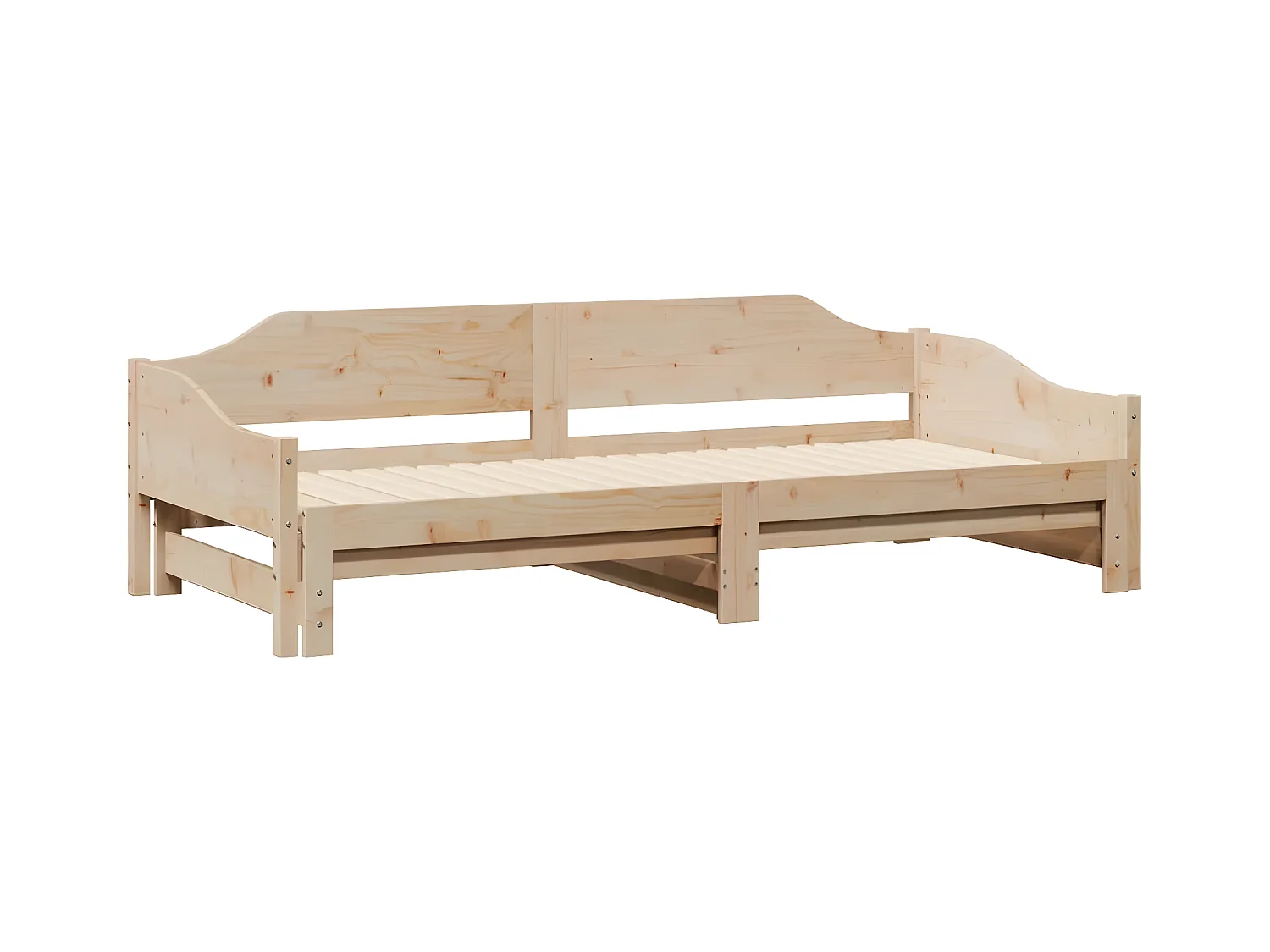 Lit de jour avec lit gigogne 90x190 cm bois de pin massif