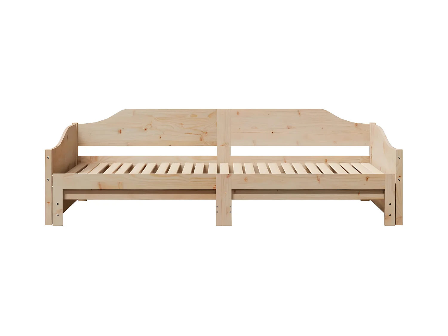 Lit de jour avec lit gigogne 90x190 cm bois de pin massif