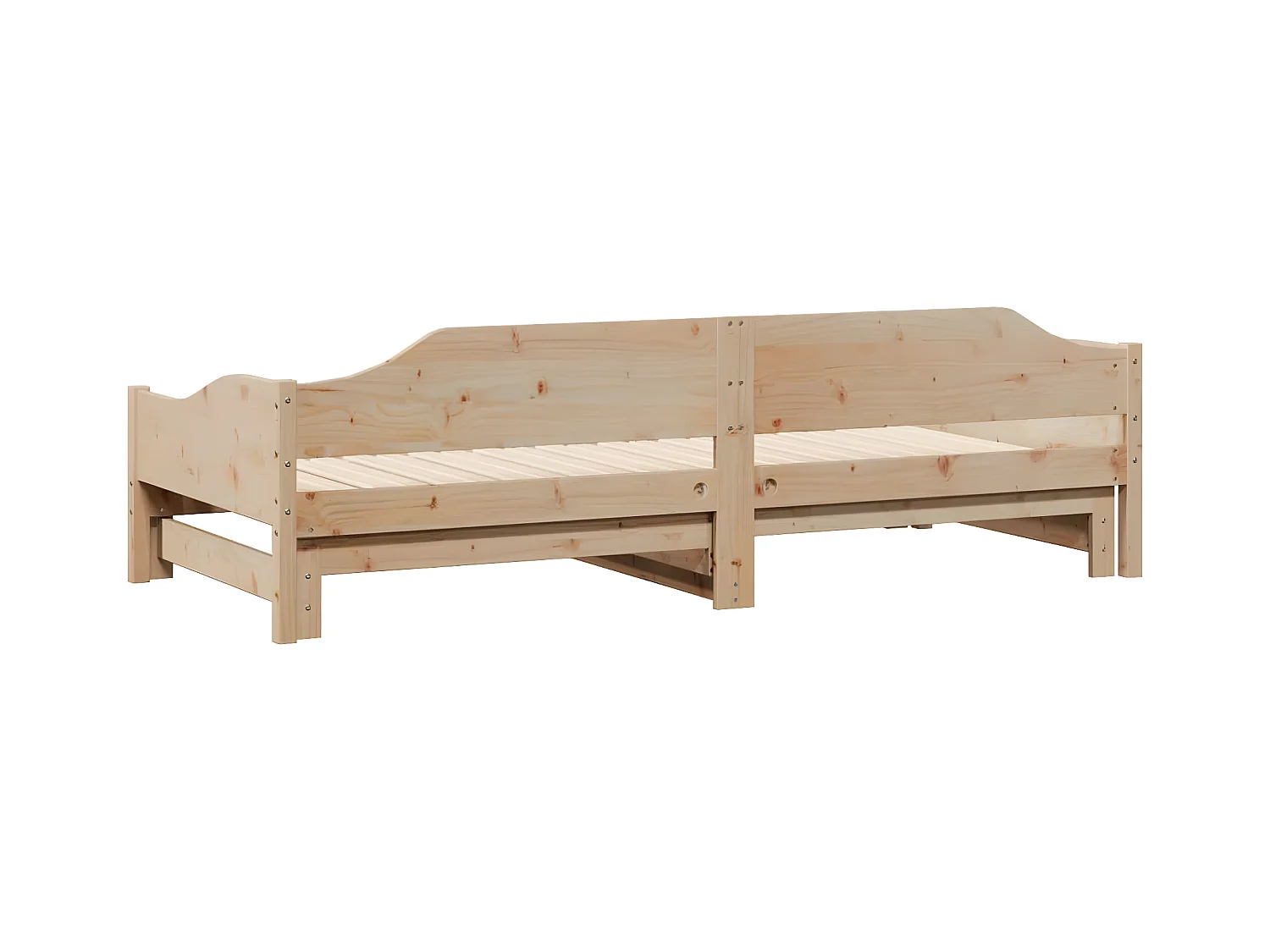 Lit de jour avec lit gigogne 90x190 cm bois de pin massif
