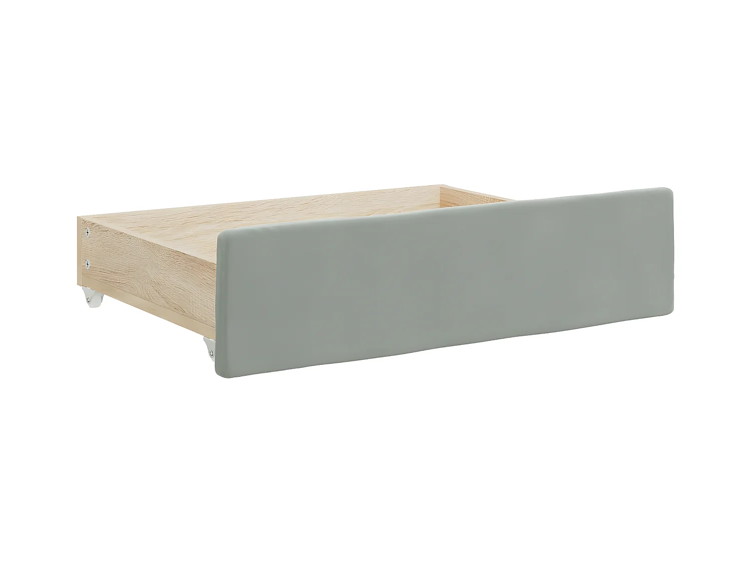 Sofá-cama c/ gavetão e gavetas 80x200 cm veludo cinzento-claro