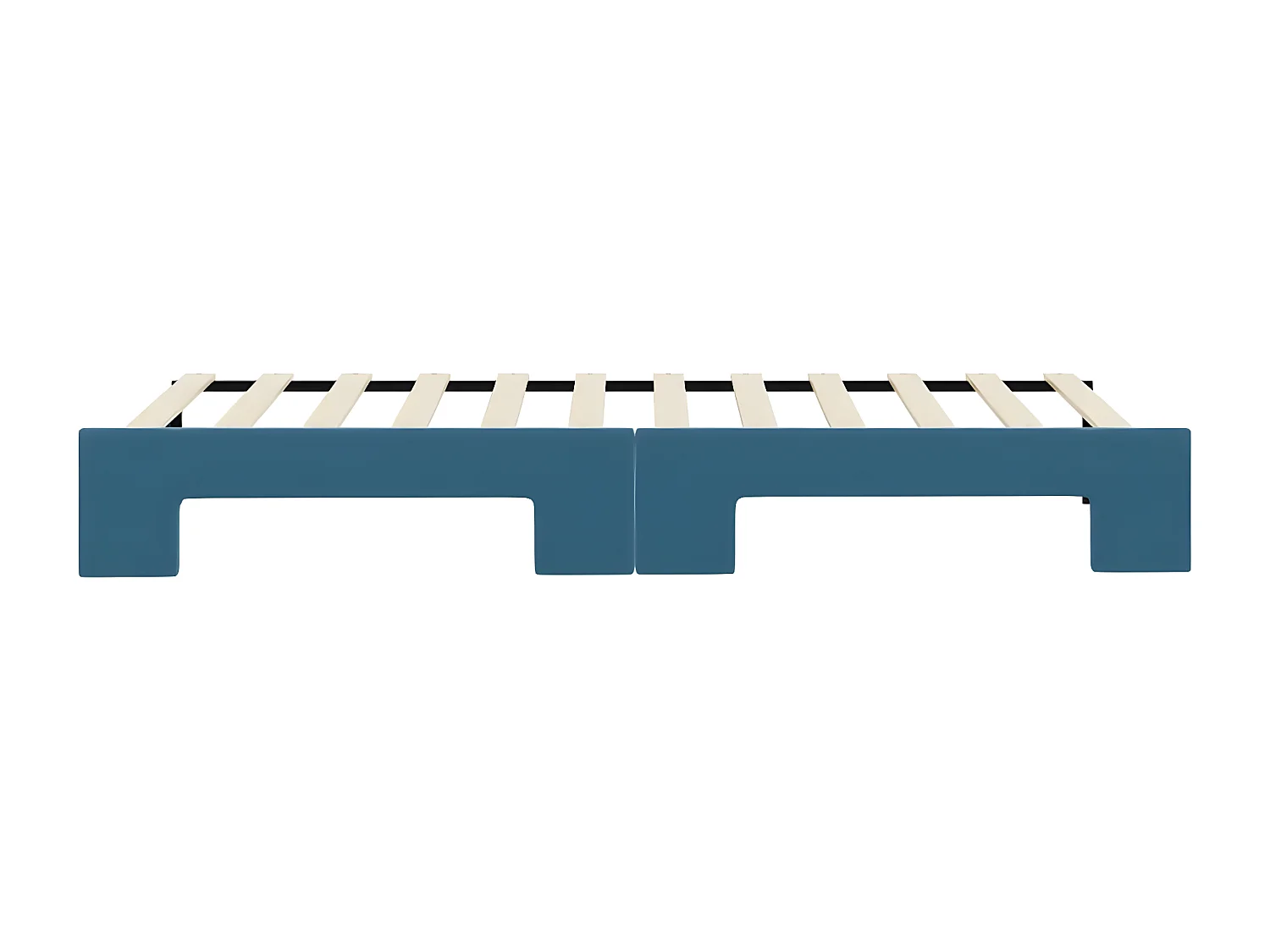 Lit de jour avec lit gigogne bleu 80x200 cm velours