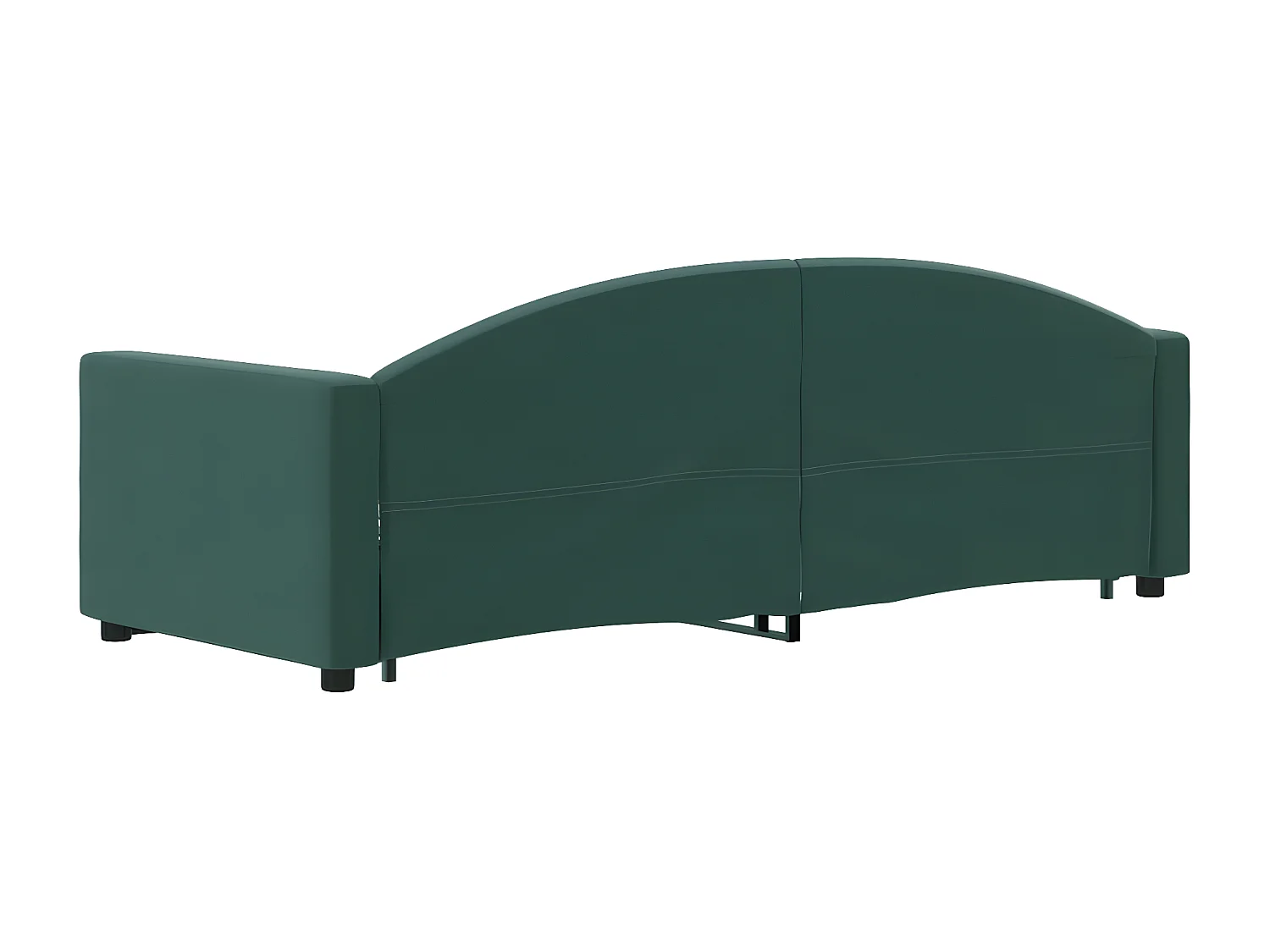 Sofá cama nido con cajones terciopelo verde oscuro 80x200 cm