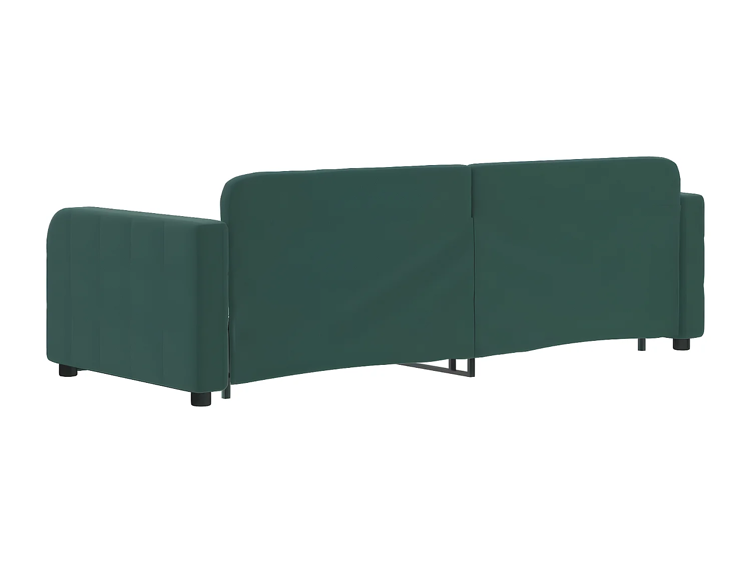 Sofá cama nido terciopelo verde oscuro 80x200 cm