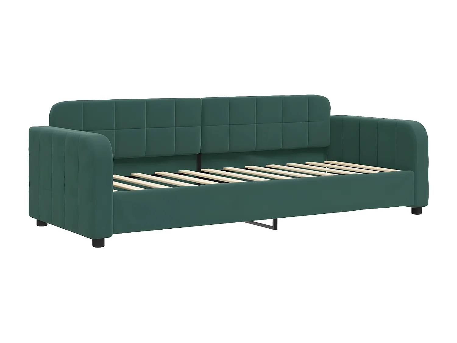 Sofá cama nido terciopelo verde oscuro 80x200 cm