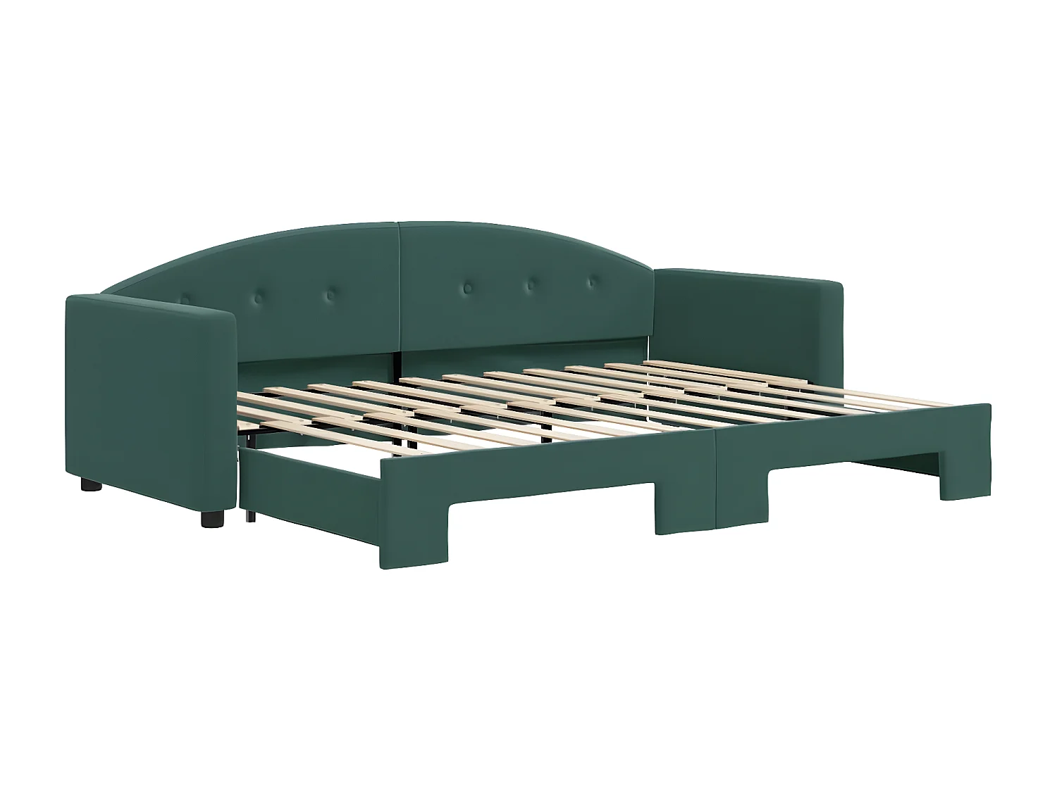 Sofá cama nido terciopelo verde oscuro 80x200 cm