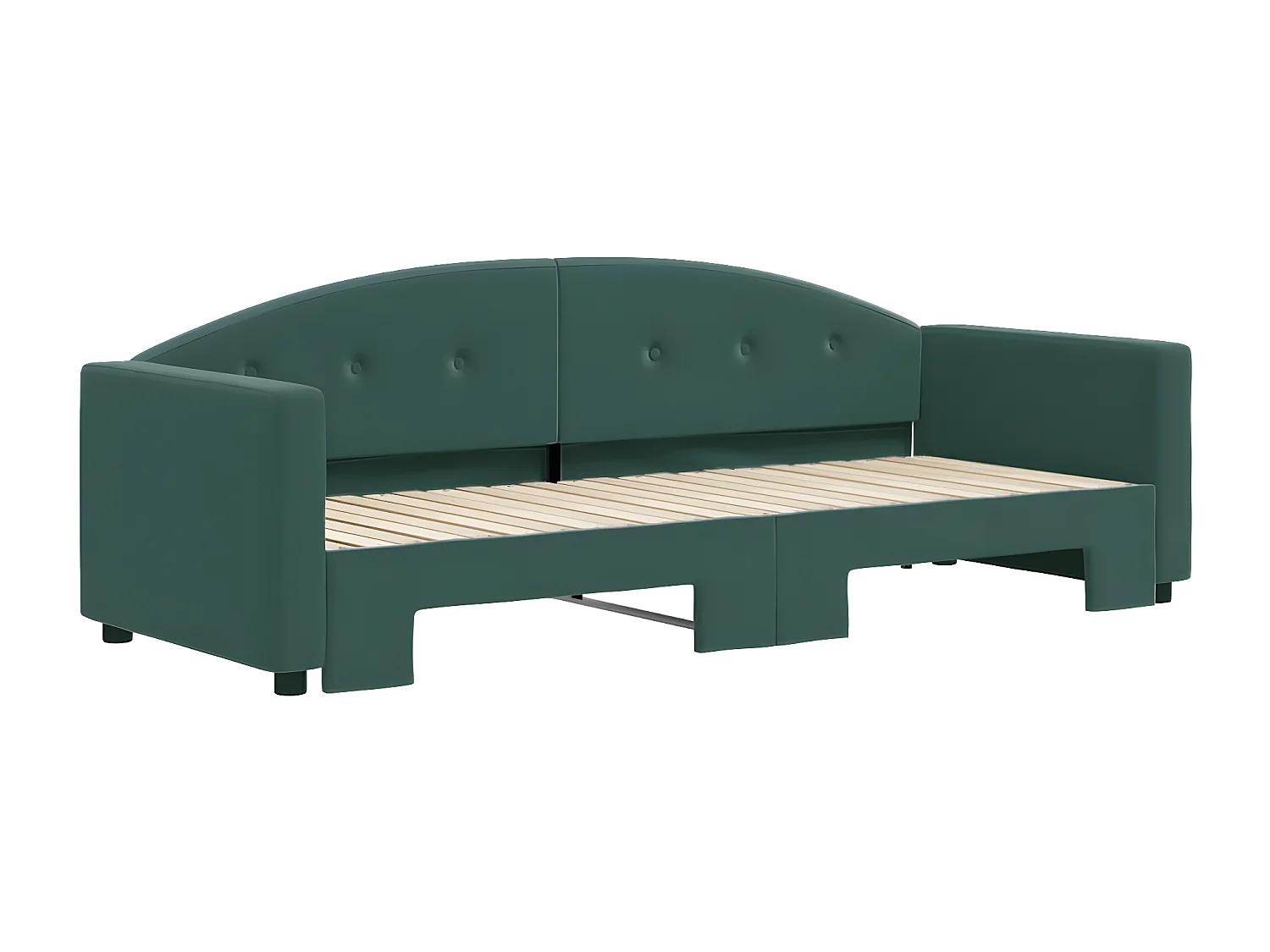 Sofá cama nido terciopelo verde oscuro 80x200 cm