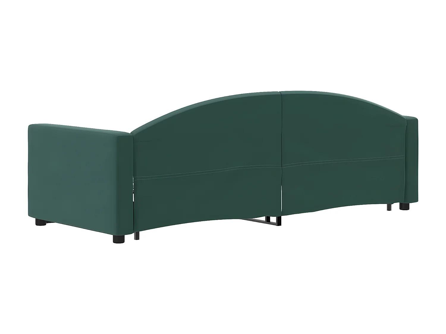 Sofá cama nido terciopelo verde oscuro 80x200 cm