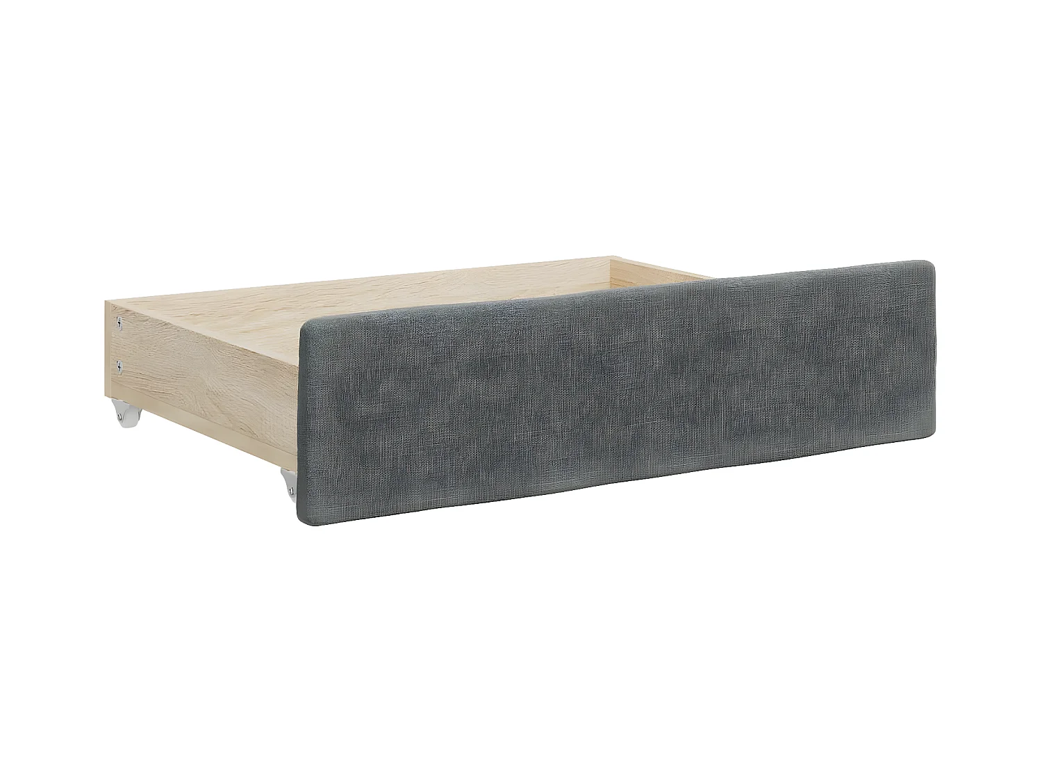 Sofá-cama c/ gavetão e gavetas 90x200 cm tecido cinzento-escuro