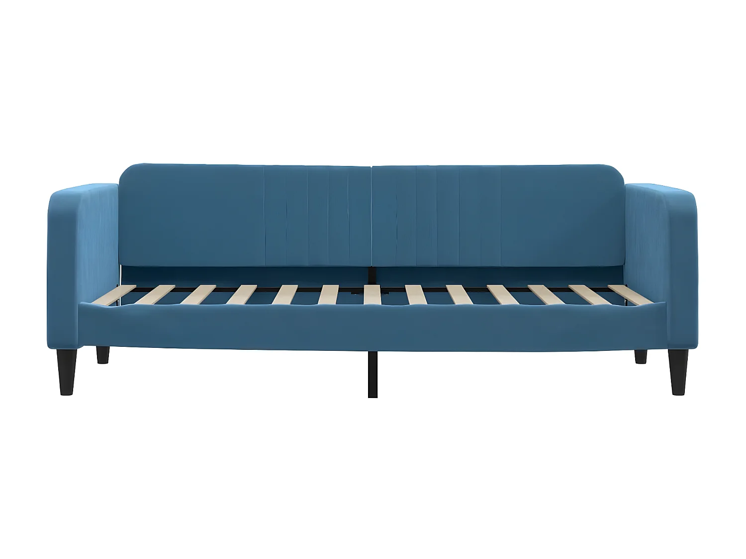 Sofá cama nido con cajones terciopelo azul 80x200 cm