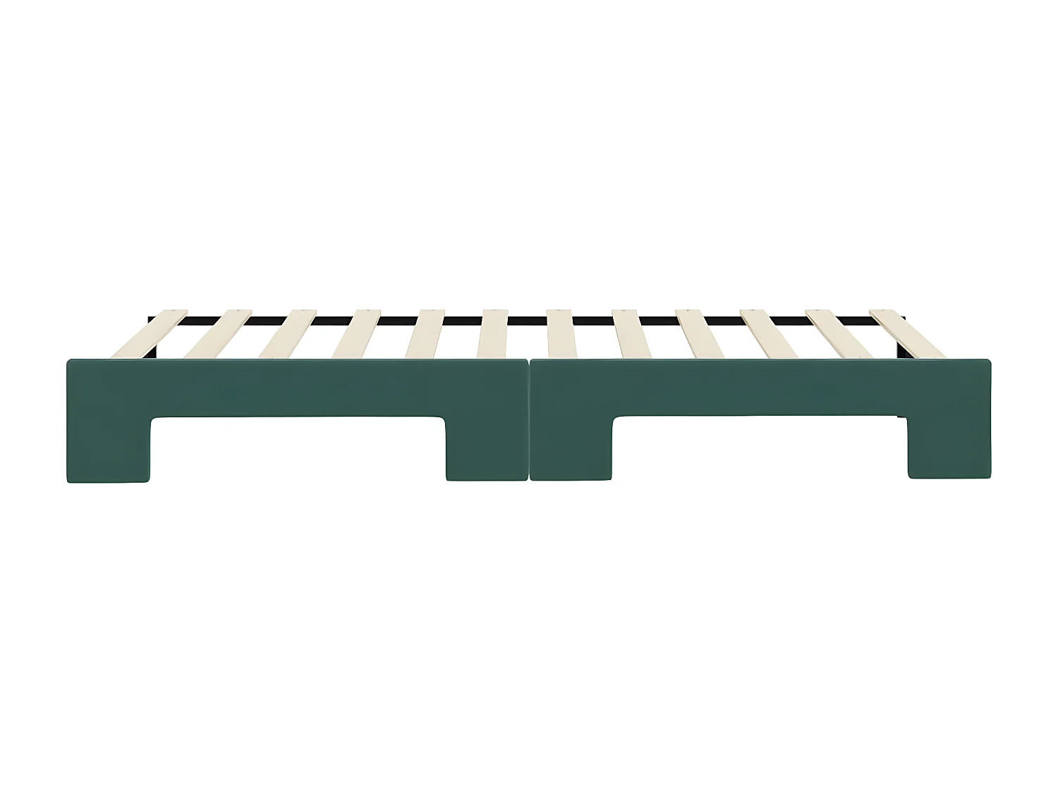 Lit de jour avec lit gigogne vert foncé 90x200 cm velours