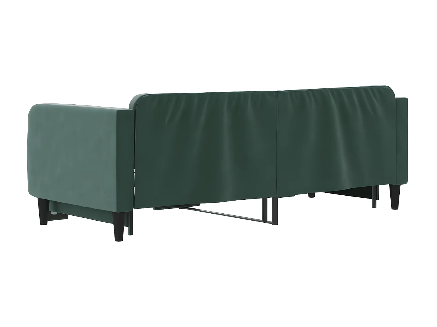 Sofá cama nido terciopelo verde oscuro 90x200 cm
