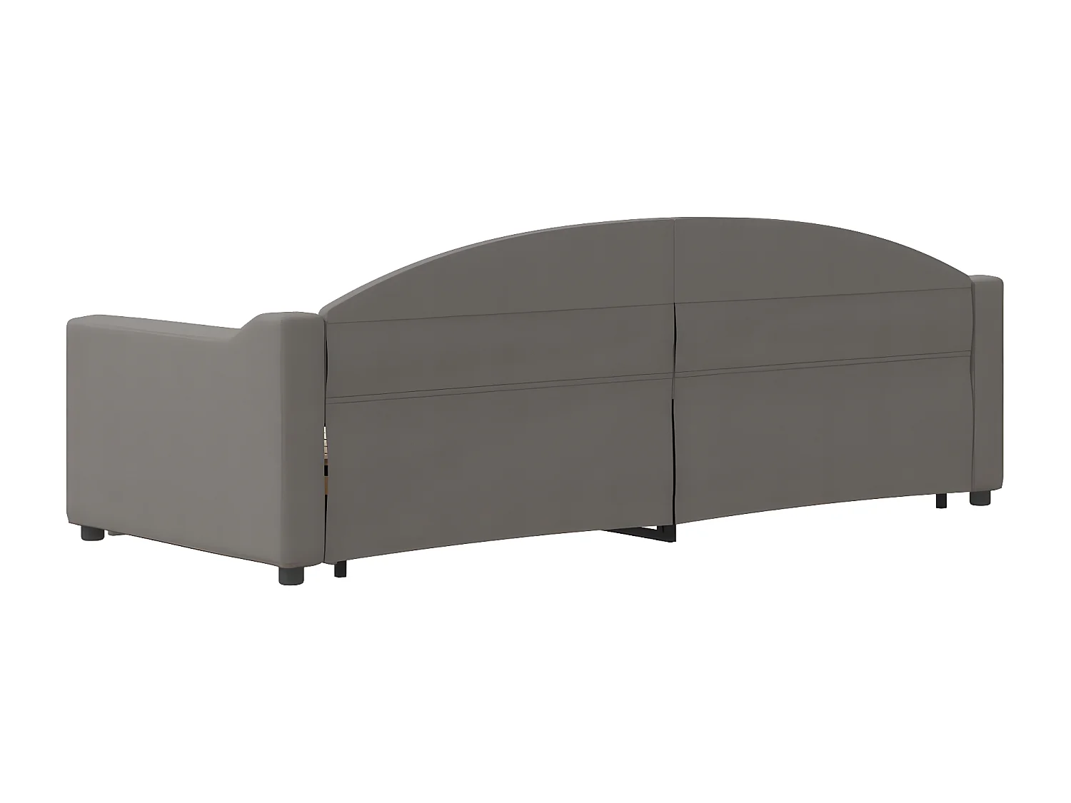 Lit de jour avec lit gigogne taupe 80x200 cm tissu