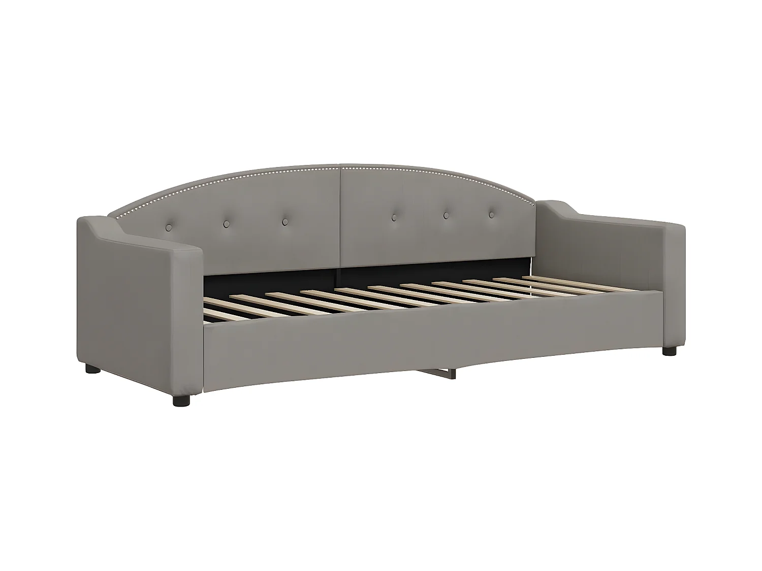 Sofá-cama com gavetão 80x200 cm tecido cinzento-acastanhado