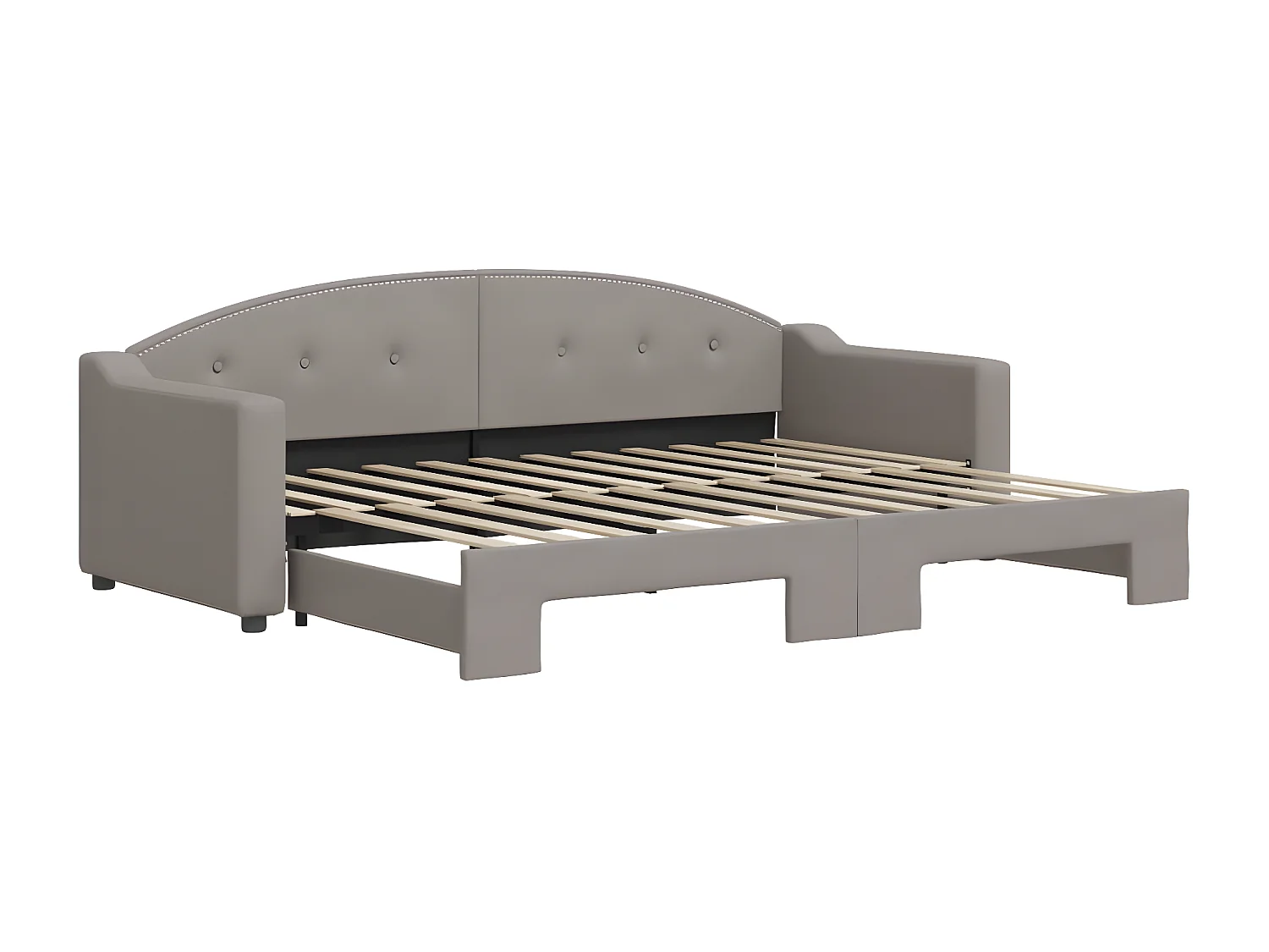 Sofá cama nido tela gris taupe 80x200 cm