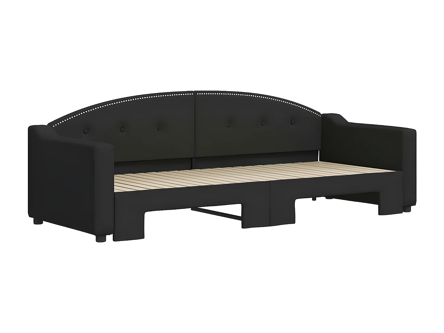 Sofá cama nido tela negro 80x200 cm