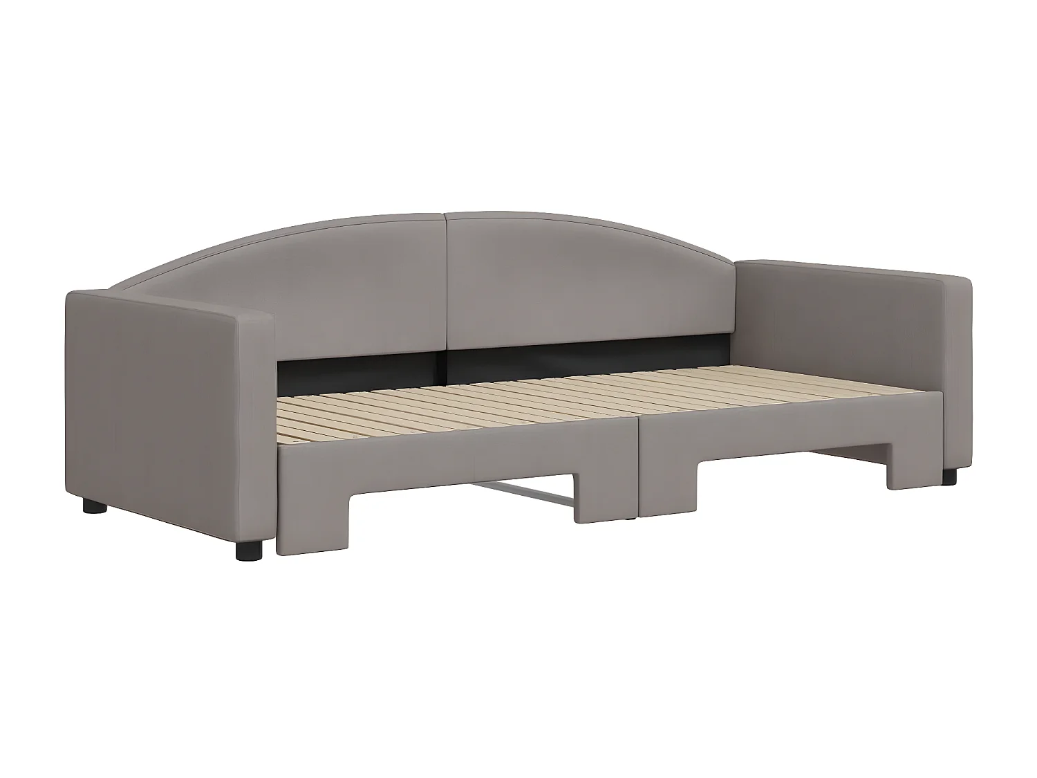 Sofá cama nido tela gris taupe 90x200 cm