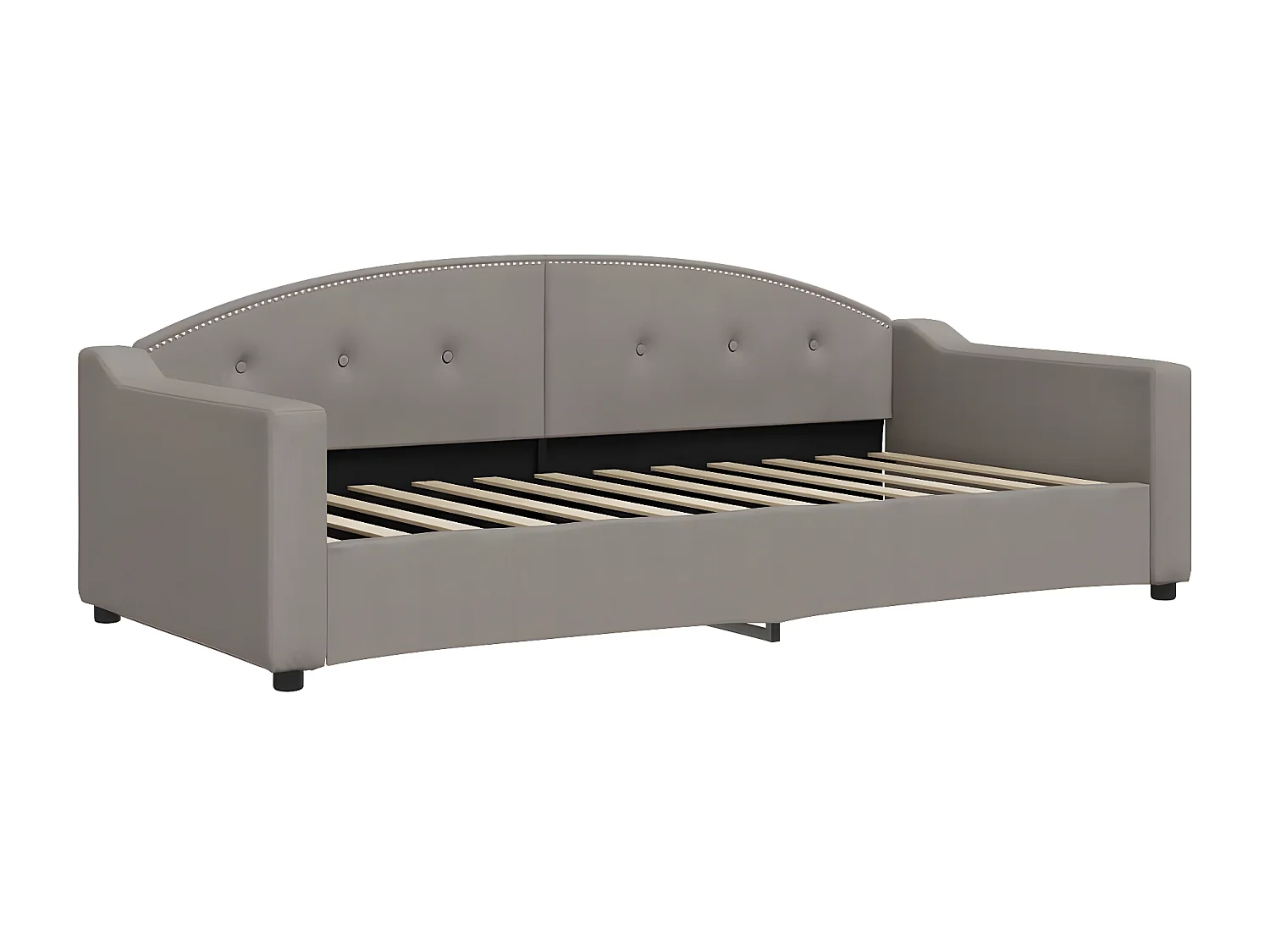 Sofá cama nido con cajones tela gris taupe 90x200 cm