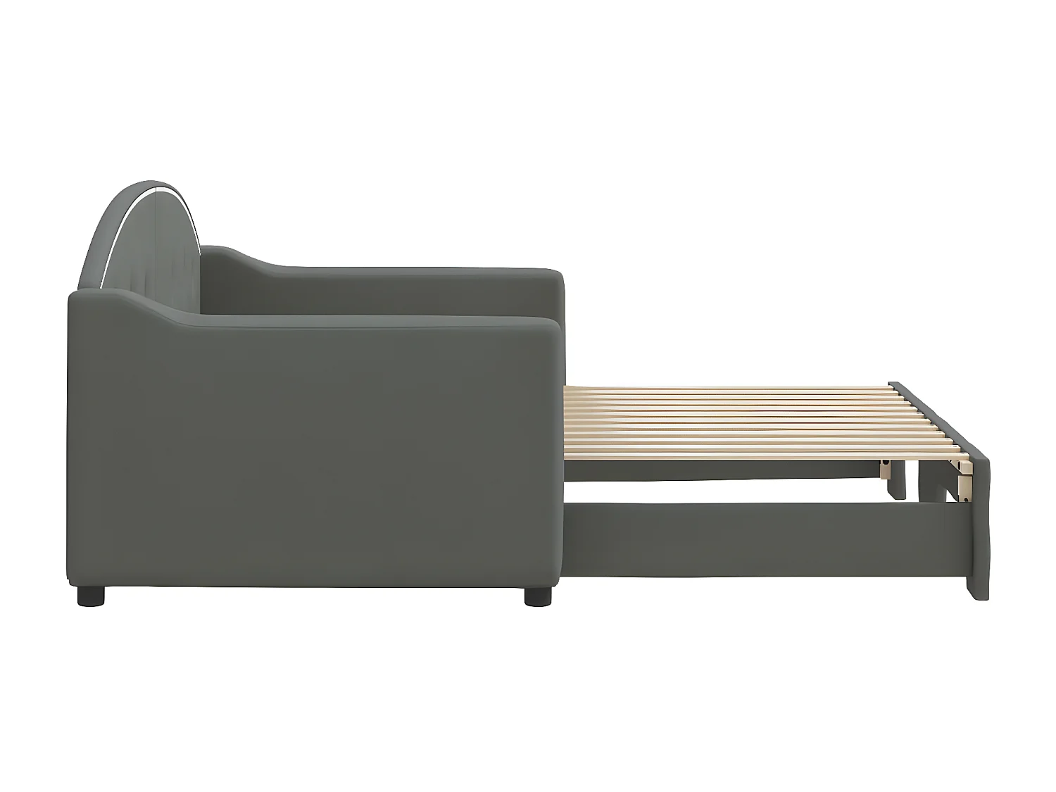 Sofá cama nido tela gris oscuro 80x200 cm