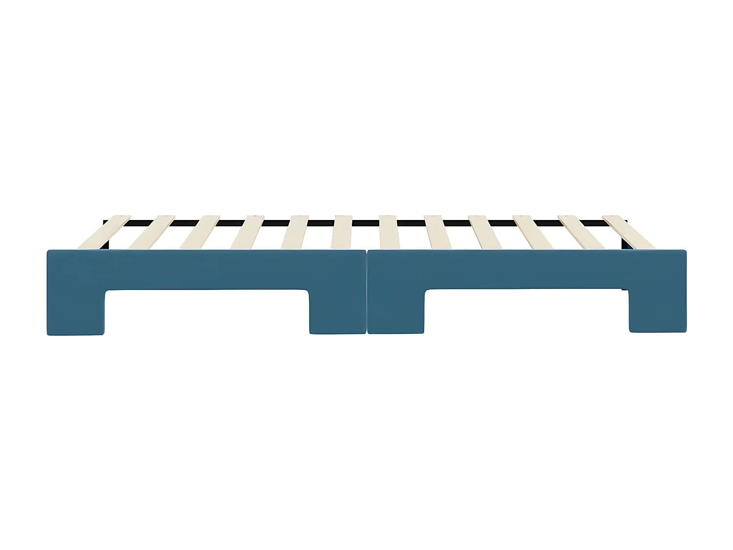 Lit de jour avec lit gigogne bleu 90x200 cm velours