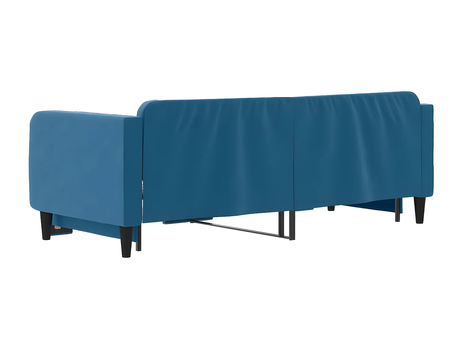 Sofá cama nido terciopelo azul 90x200 cm