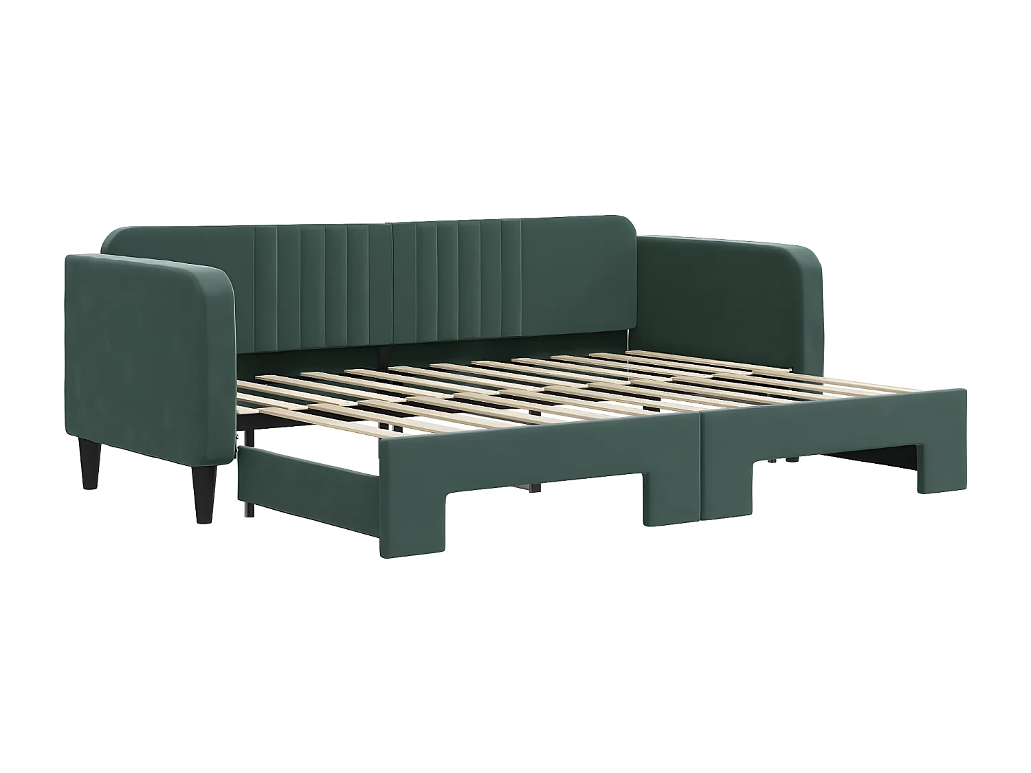 Sofá cama nido terciopelo verde oscuro 80x200 cm