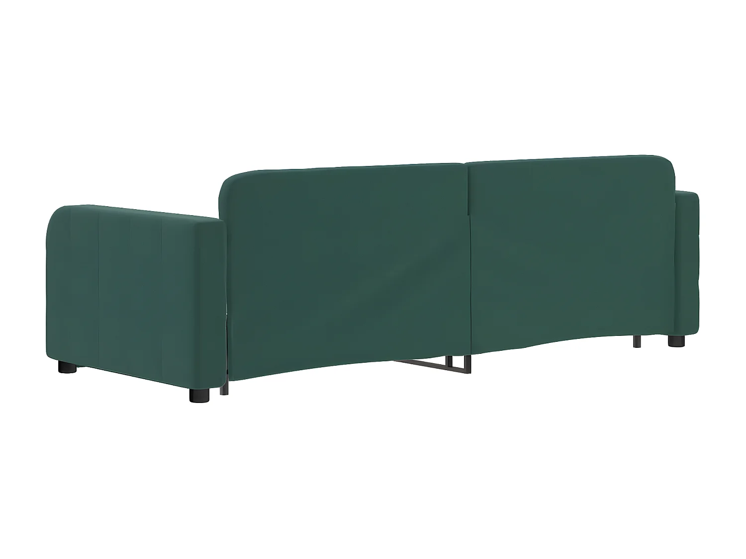 Sofá cama nido con cajones terciopelo verde oscuro 80x200 cm