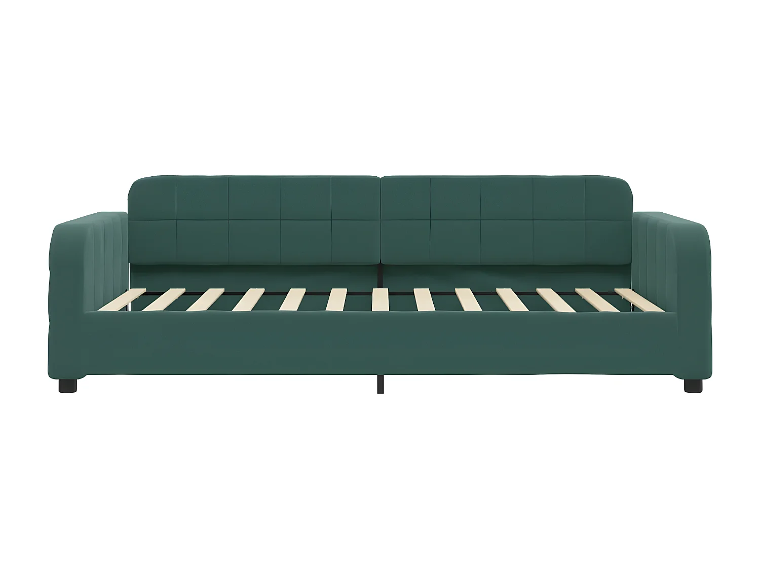 Sofá cama nido con cajones terciopelo verde oscuro 80x200 cm