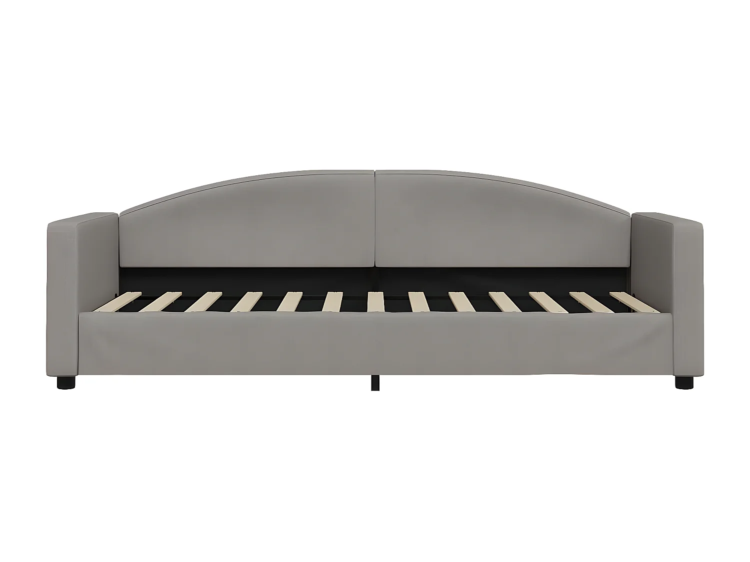 Sofá-cama com gavetão 80x200 cm tecido cinzento-acastanhado