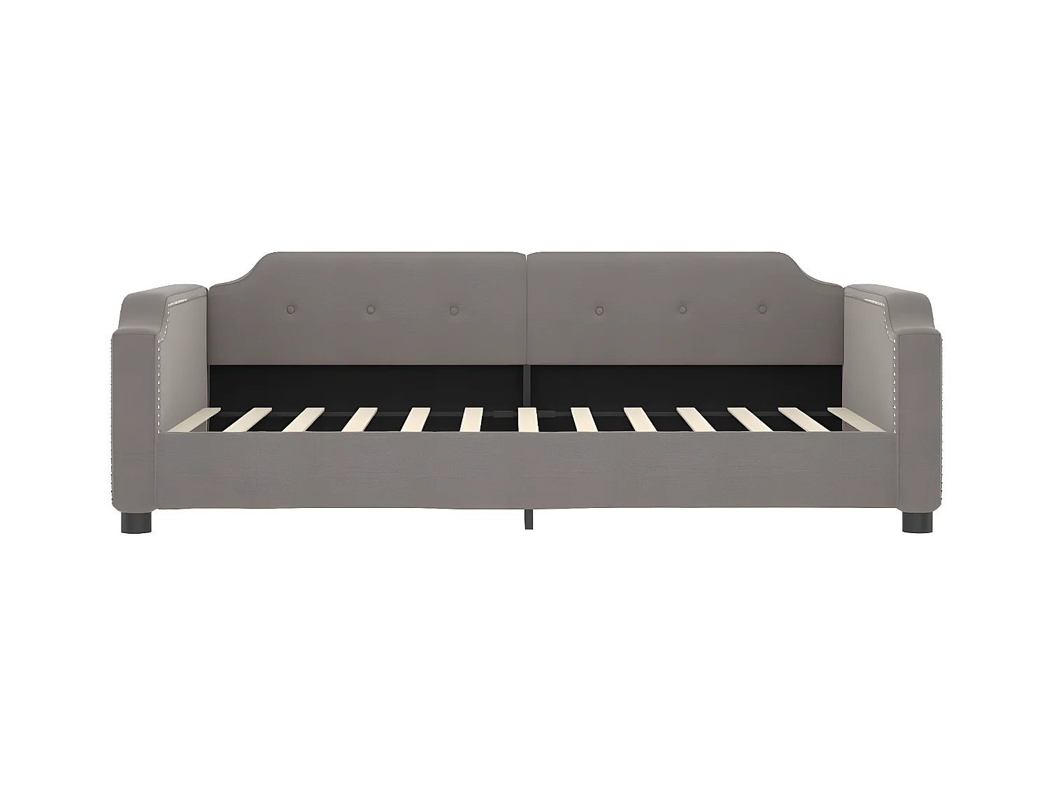 Sofá-cama c/ gavetão/gavetas 80x200 cm tecido cinza-acastanhado