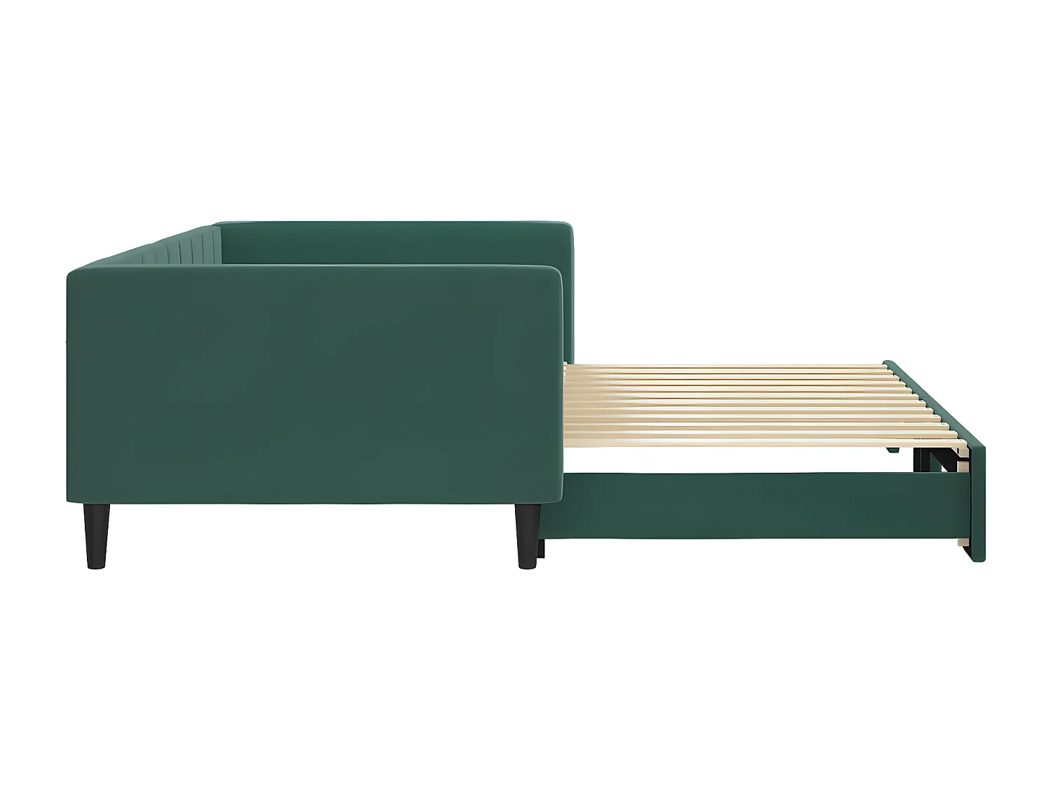 Sofá cama nido terciopelo verde oscuro 100x200 cm