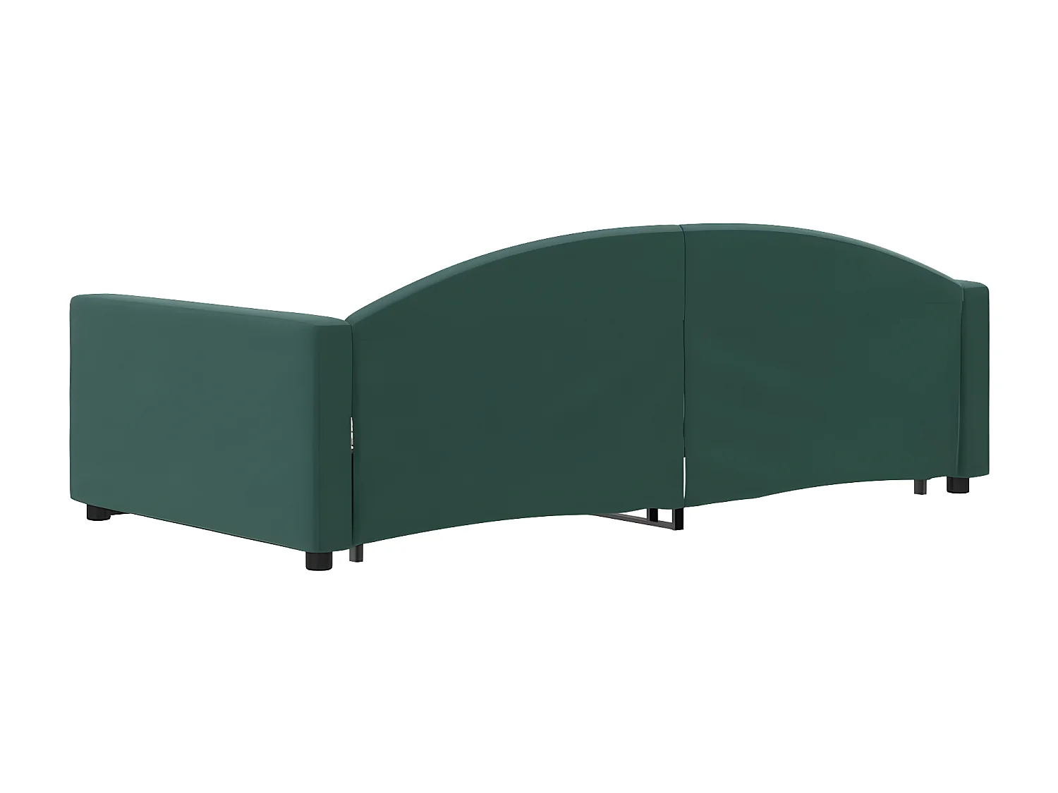 Sofá cama nido terciopelo verde oscuro 100x200 cm