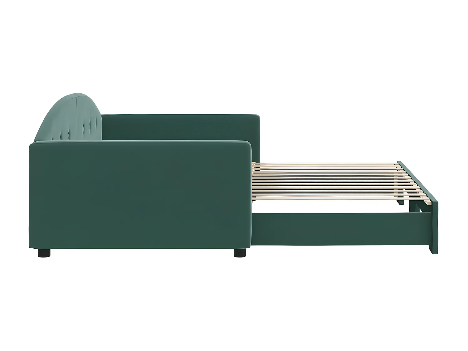 Sofá cama nido terciopelo verde oscuro 100x200 cm