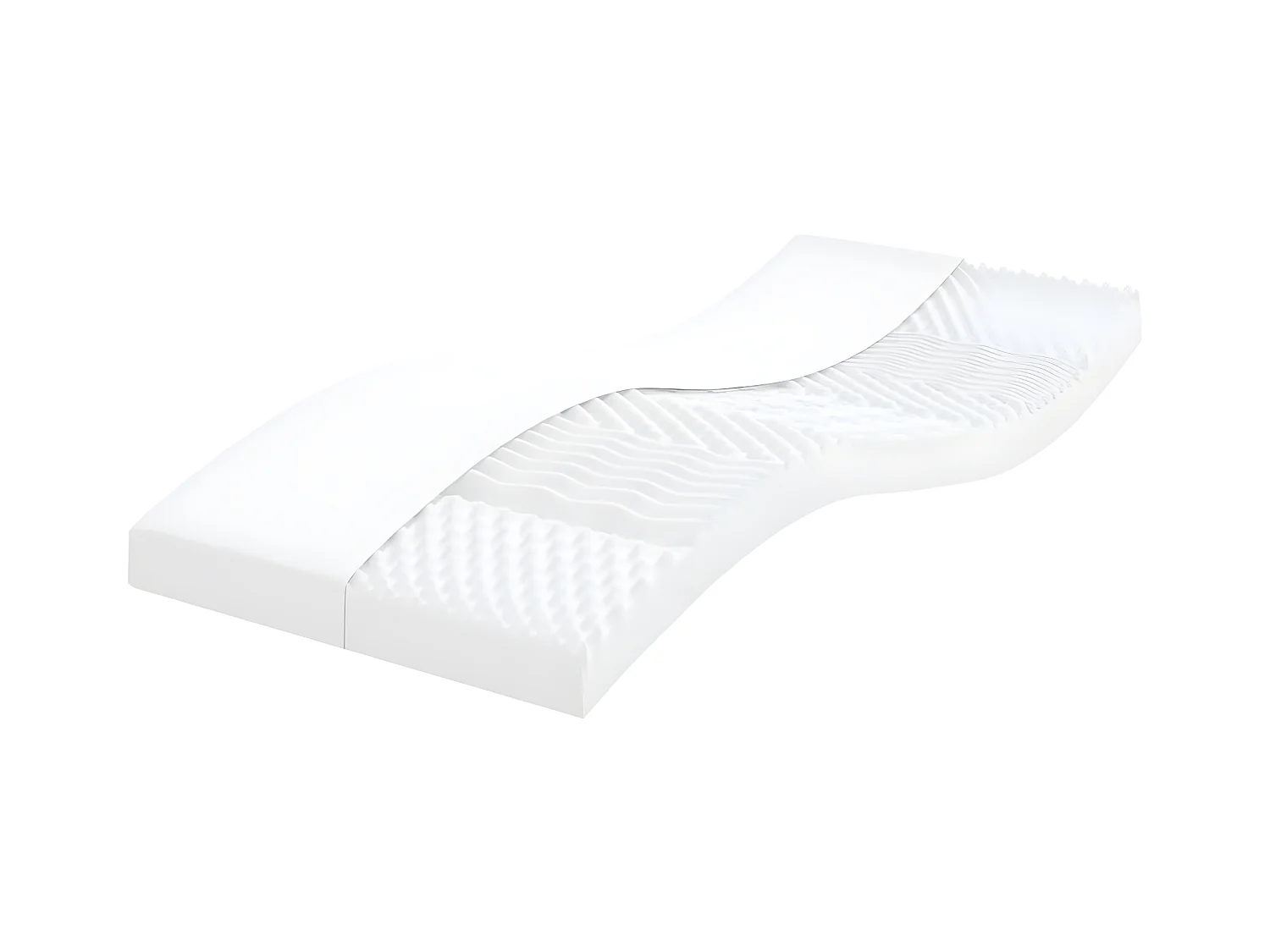 Lit de jour et lit gigogne et matelas blanc 90x200cm similicuir
