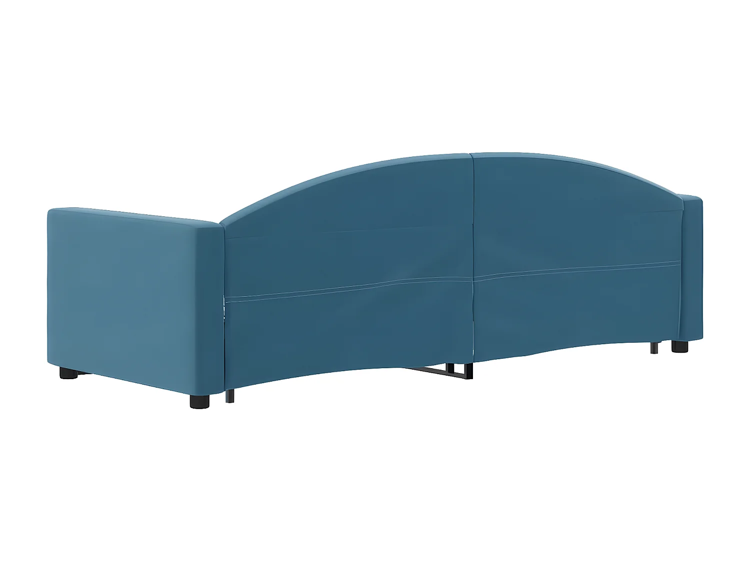 Sofá-cama com gavetão e gavetas 80x200 cm veludo azul