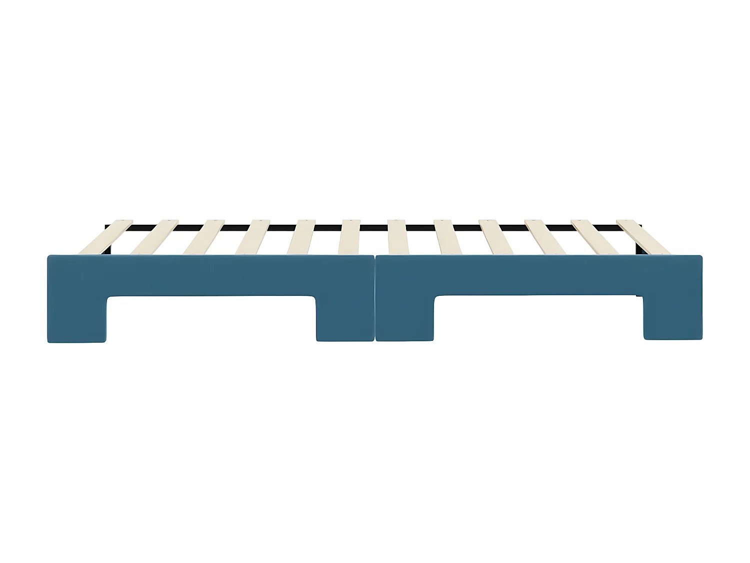 Sofá-cama com gavetão 80x200 cm veludo azul