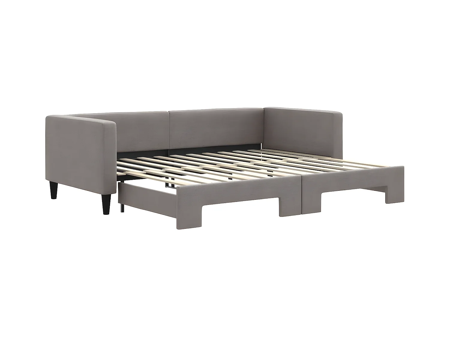 Sofá cama nido tela gris taupe 90x200 cm