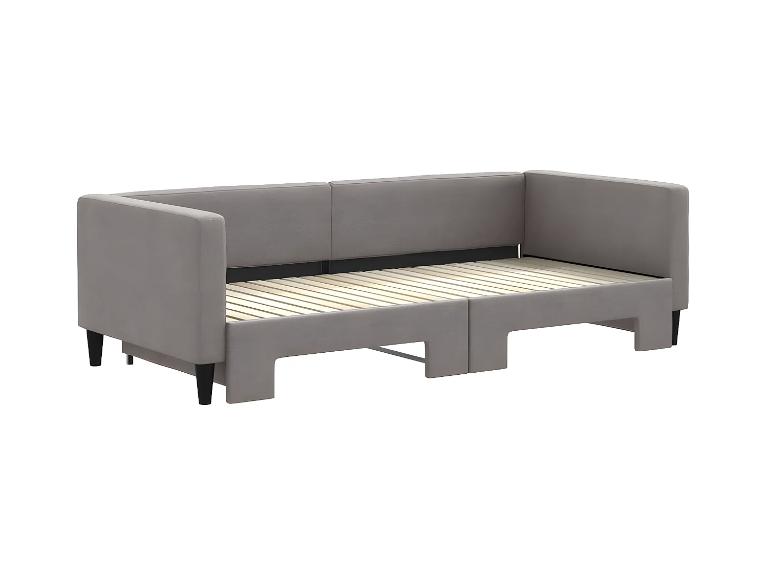 Sofá cama nido tela gris taupe 90x200 cm