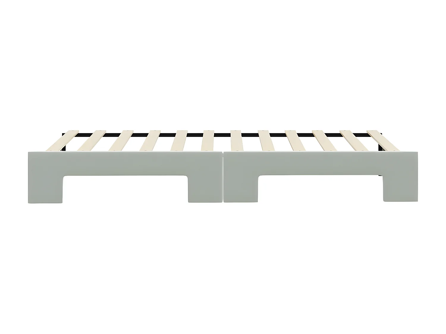 Lit de jour avec lit gigogne gris clair 90x200 cm velours