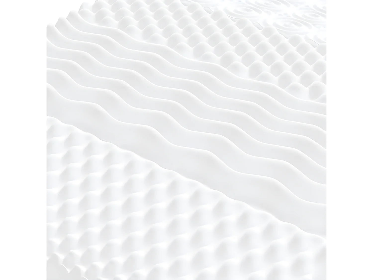 Lit de jour avec gigogne et matelas crème 90x200 cm tissu