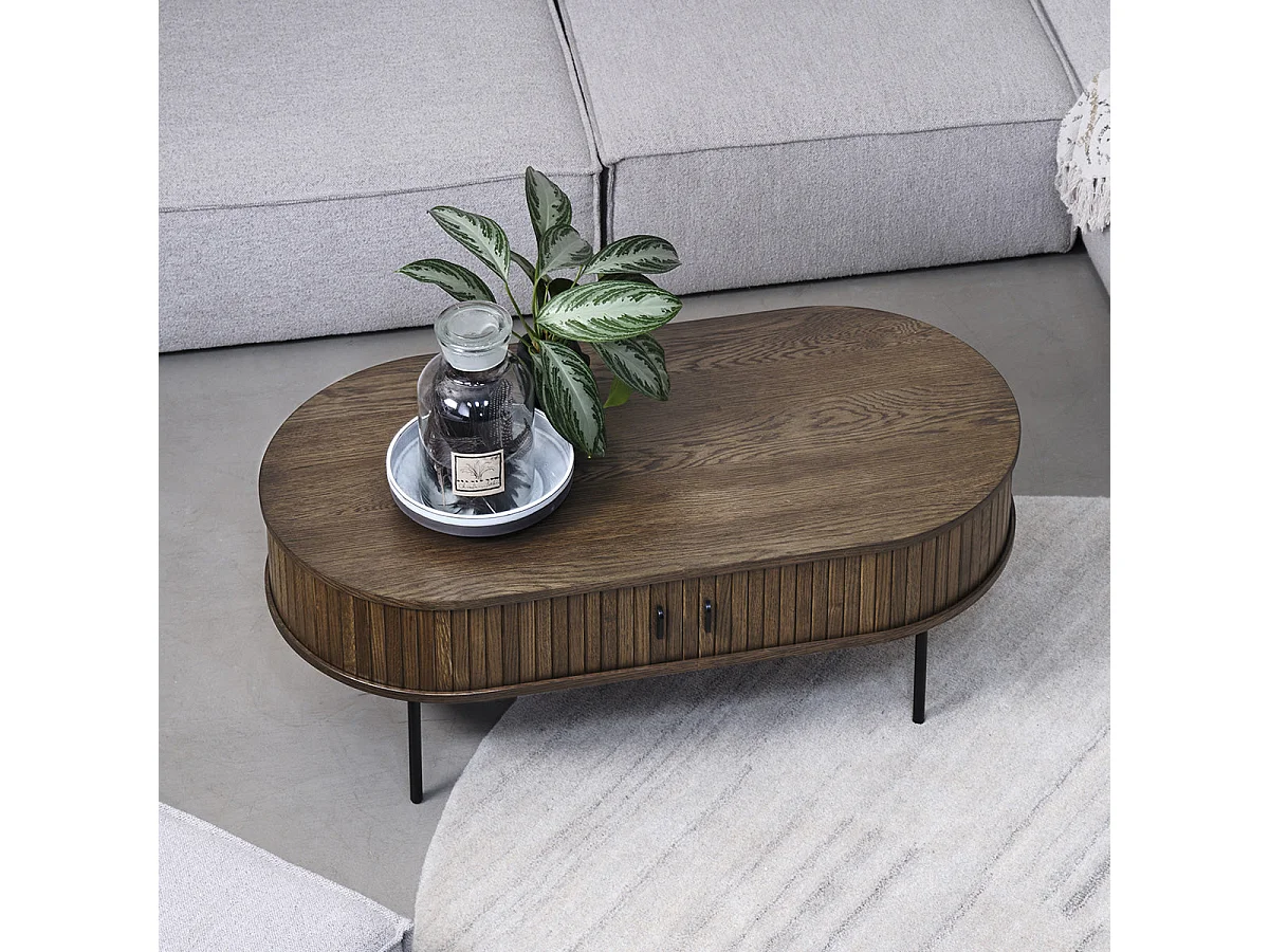 Table basse bois nois alba 120x60 cm