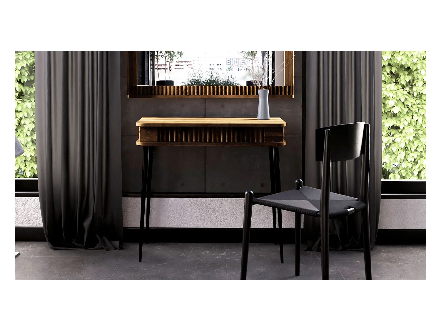 Console bois hêtre amalfi  90x46cm