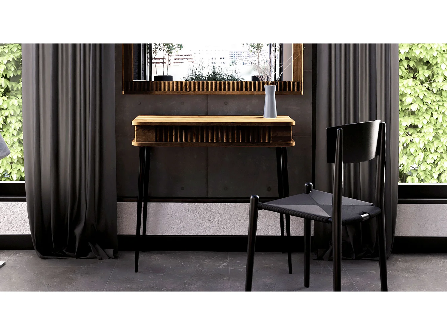 Console bois hêtre amalfi  90x46cm