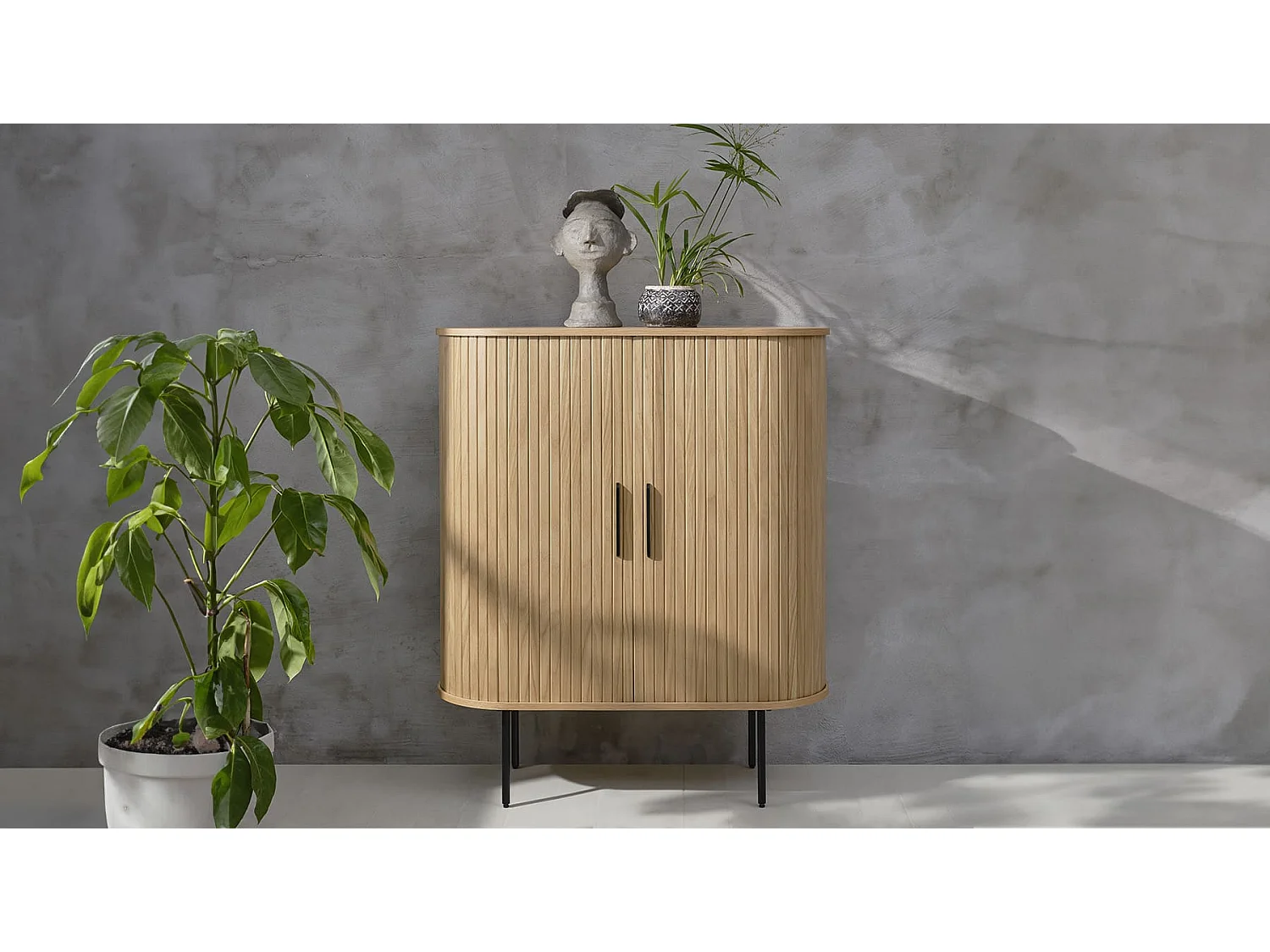 Buffet vaisselier bois naturel alba  100x40cm