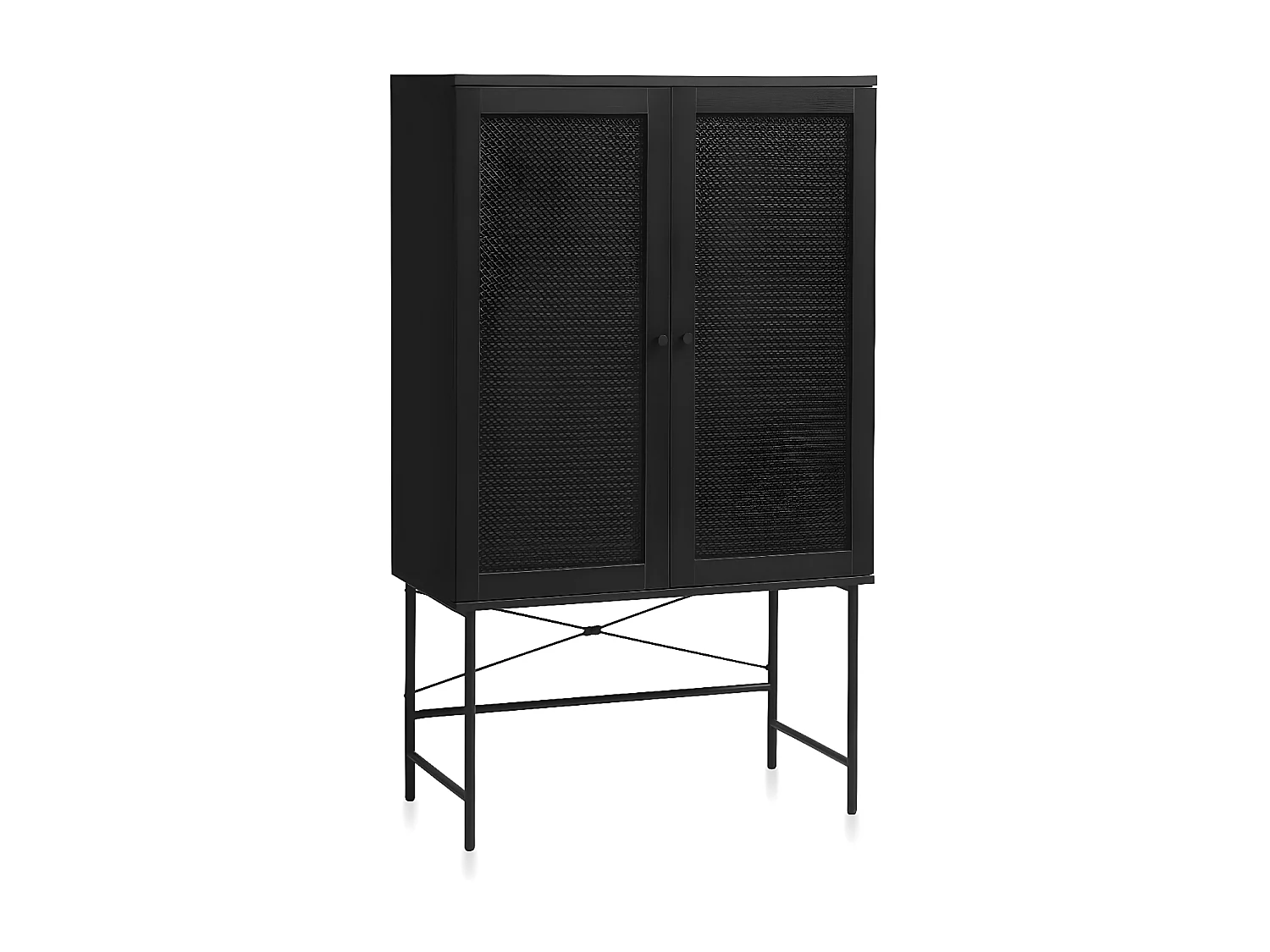 Buffet vaisselier bois et cannage manarola  80x40cm