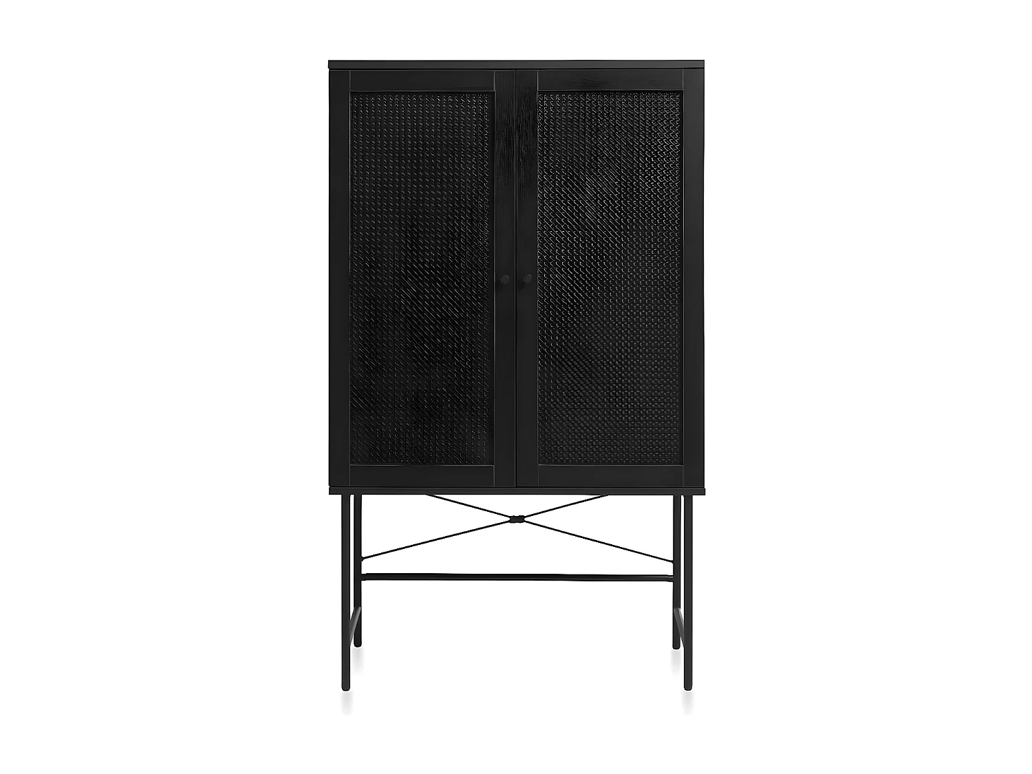 Buffet vaisselier bois et cannage manarola  80x40cm